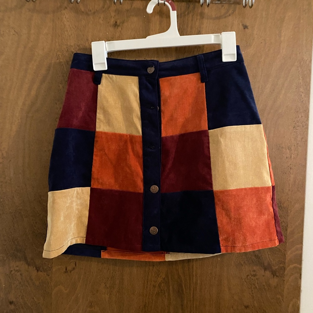 Colorful Checkered Skirt